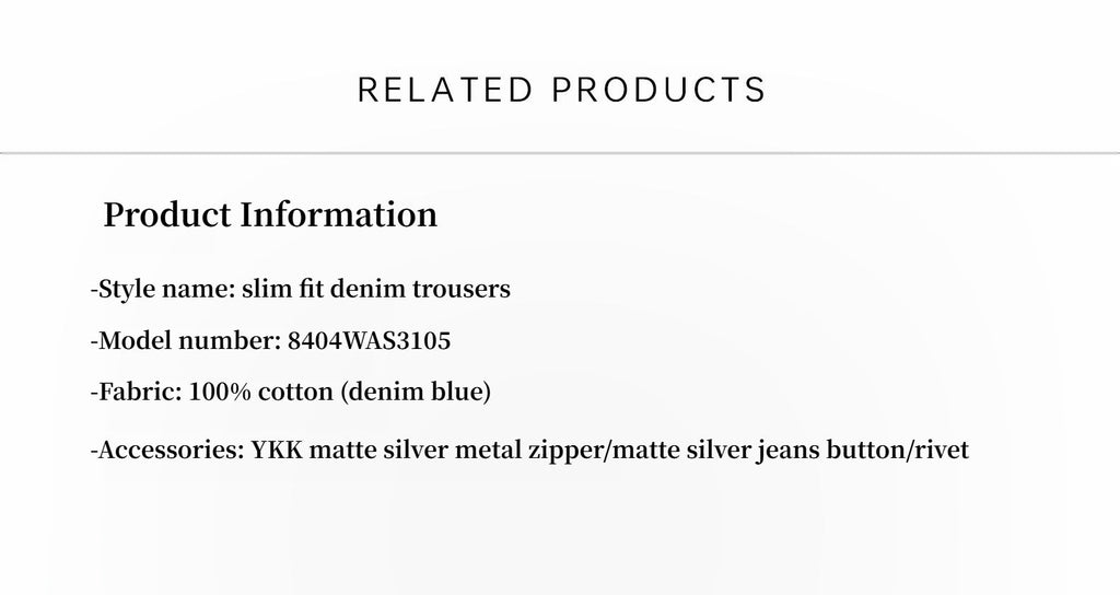 Women's Retro Straight Slim Jeans -  Denim