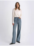 Women's Retro Straight Slim Jeans -  Denim