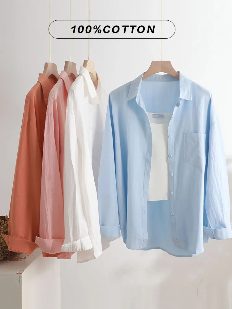 Women's Blouse - Long Shirt  - 100% Cotton