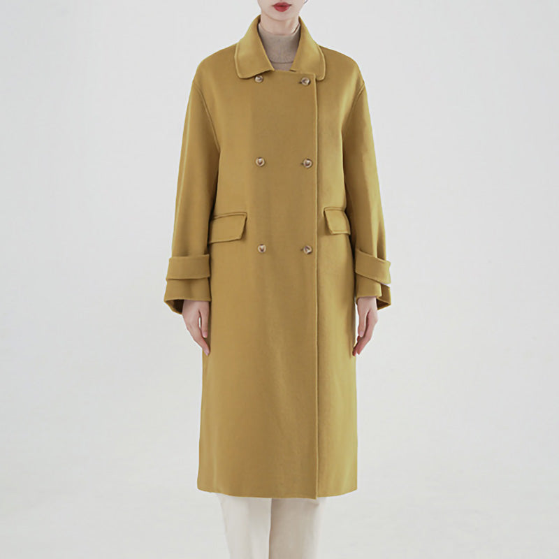 Women's Elegant Winter Overcoat - 100% Wool