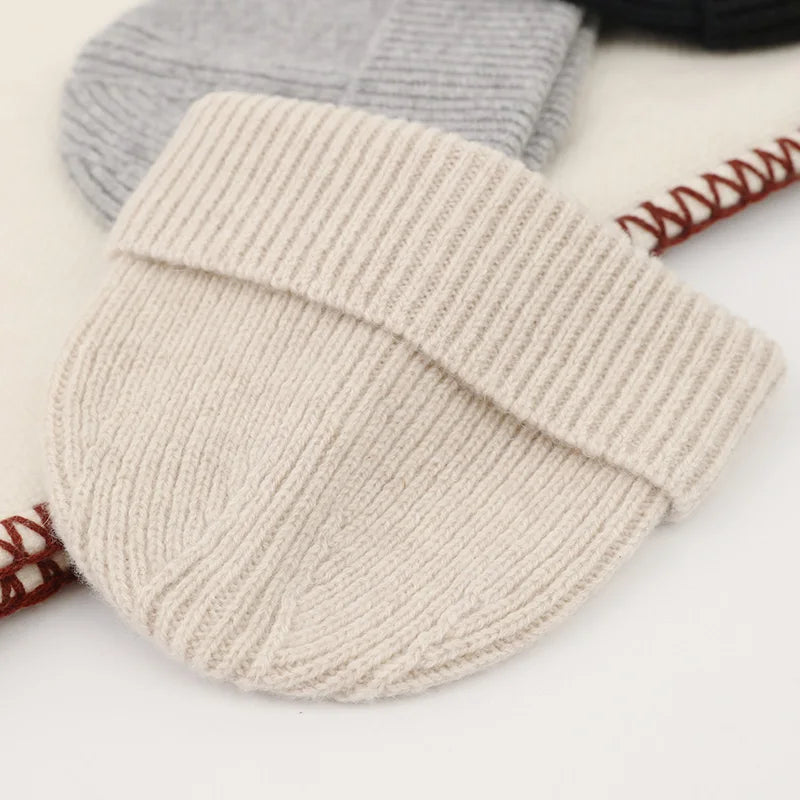 Kids Beanie - Winter Hat - 100% Wool