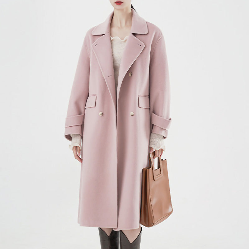 Women's Elegant Winter Overcoat - 100% Wool