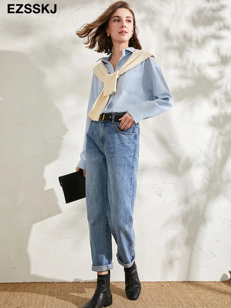 Women's Blouse - Long Shirt  - 100% Cotton