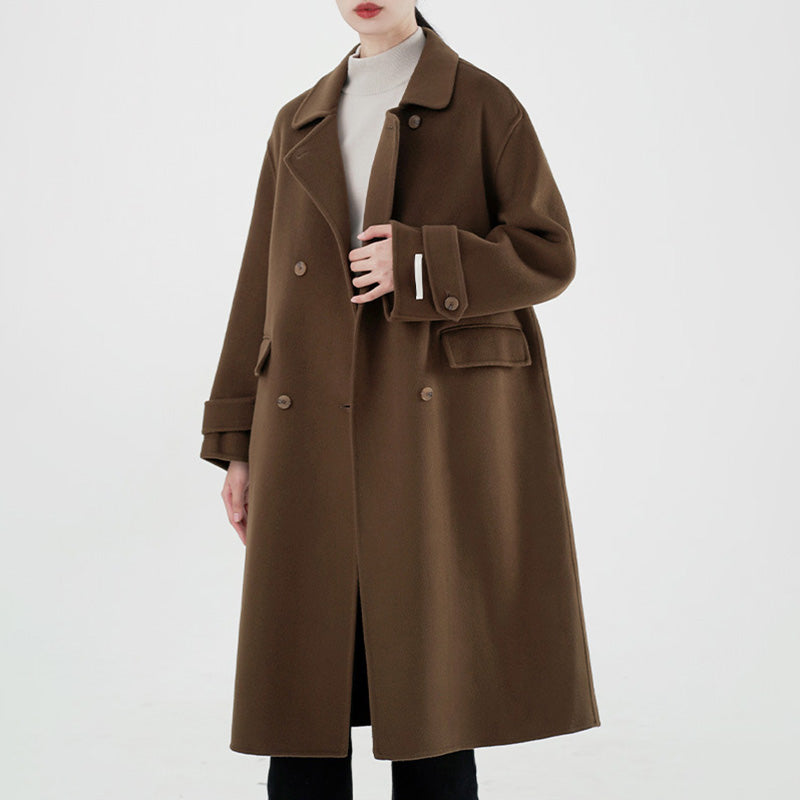 Women's Elegant Winter Overcoat - 100% Wool