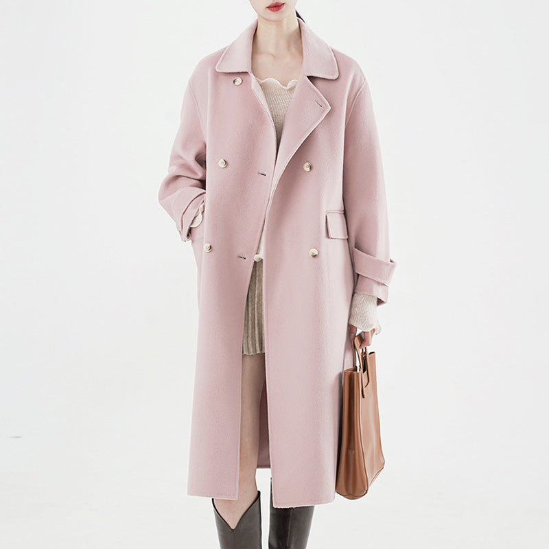 Women's Elegant Winter Overcoat - 100% Wool