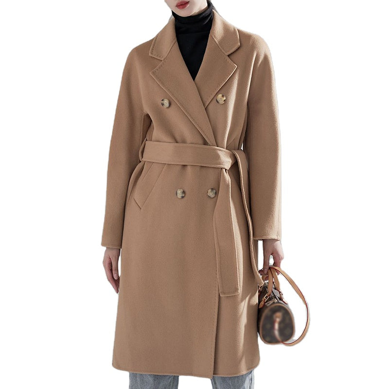 Women Long Cashmere Overcoat - 100% Wool