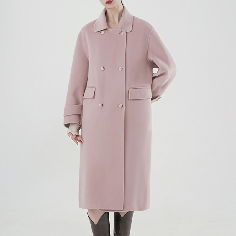 Women's Elegant Winter Overcoat - 100% Wool