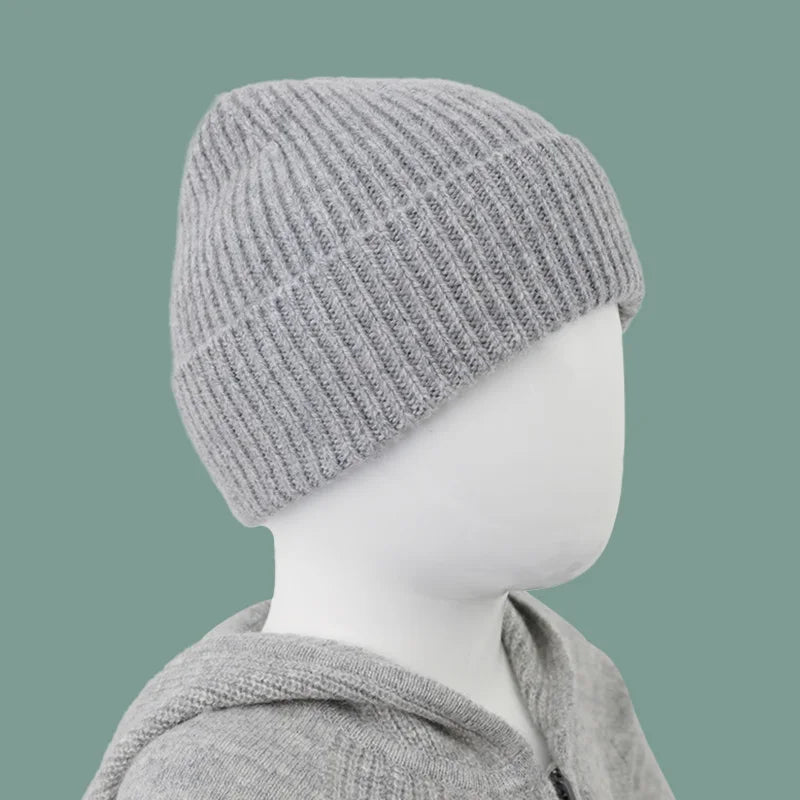 Kids Beanie - Winter Hat - 100% Wool