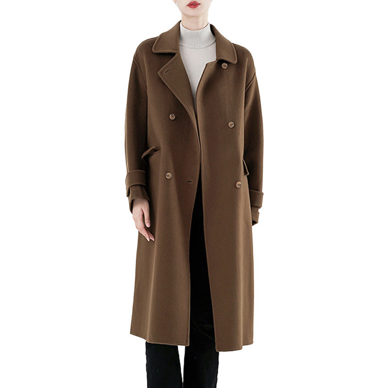 Women's Elegant Winter Overcoat - 100% Wool