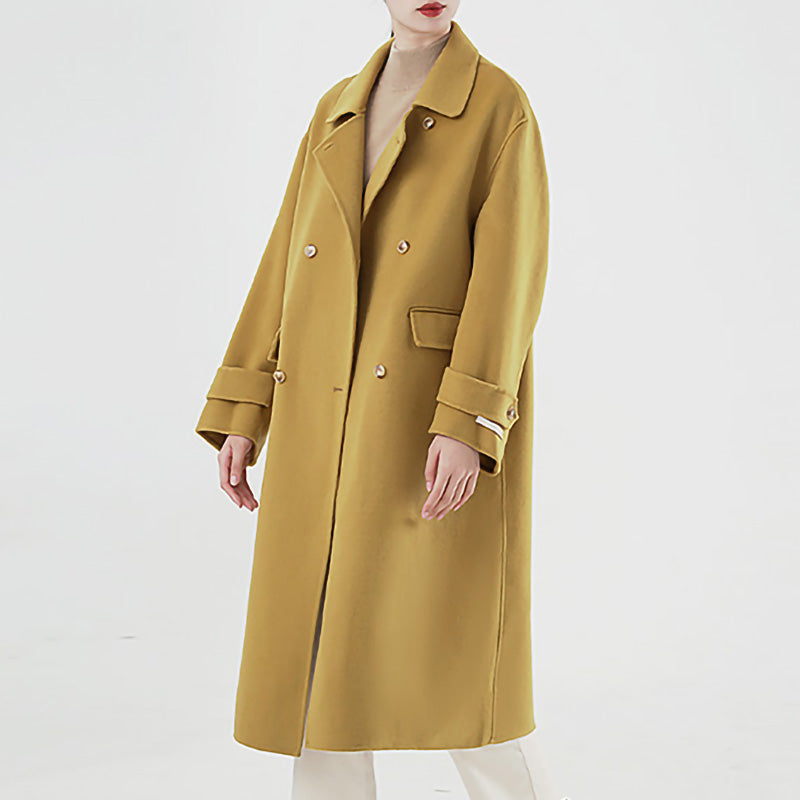 Women's Elegant Winter Overcoat - 100% Wool