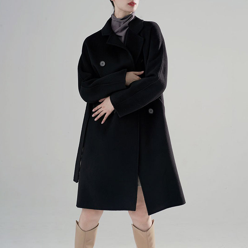 Women Long Cashmere Overcoat - 100% Wool