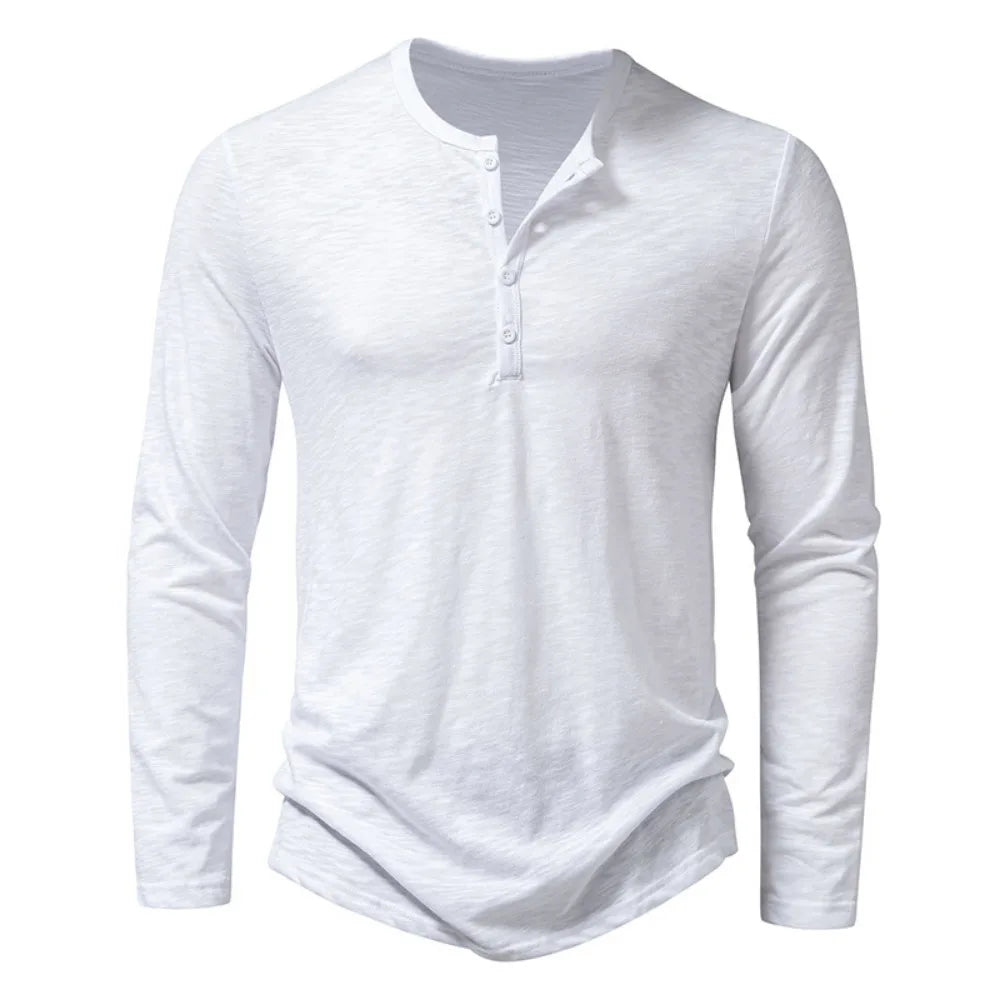 Henley Long sleeve shirt - Cotton