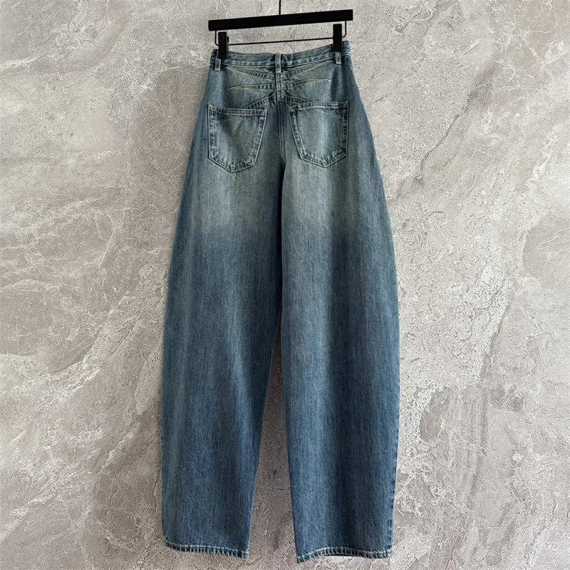 Women's Denim Jeans - High Waisted - Wide Leg