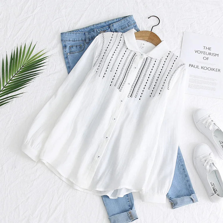 Women's Blouse -  Ukrainian Embroidery - 100% Cotton