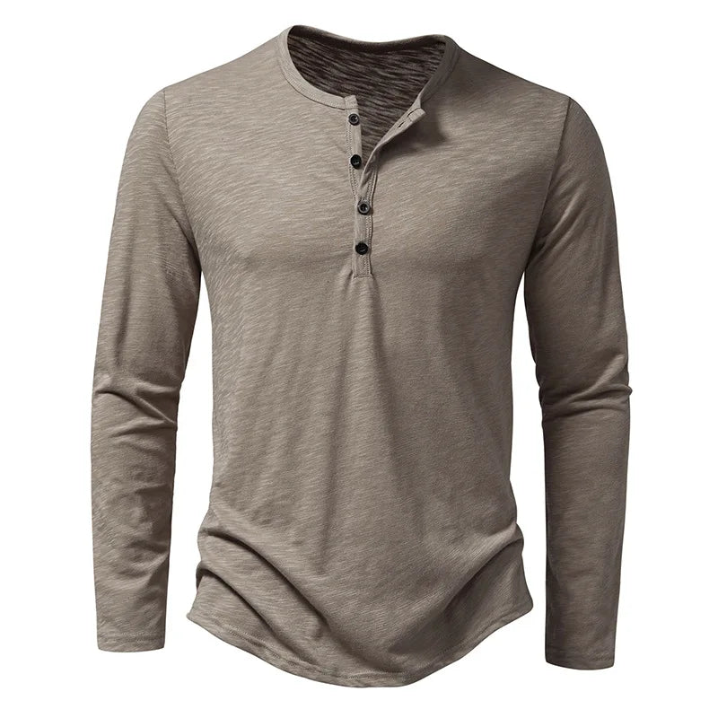 Henley Long sleeve shirt - Cotton
