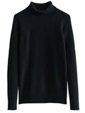 Women's Cashmere Sweater - Turtleneck - 100% Merino Wool