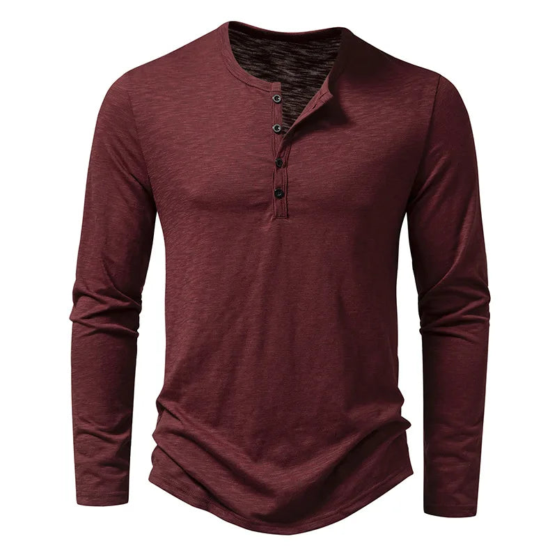 Henley Long sleeve shirt - Cotton