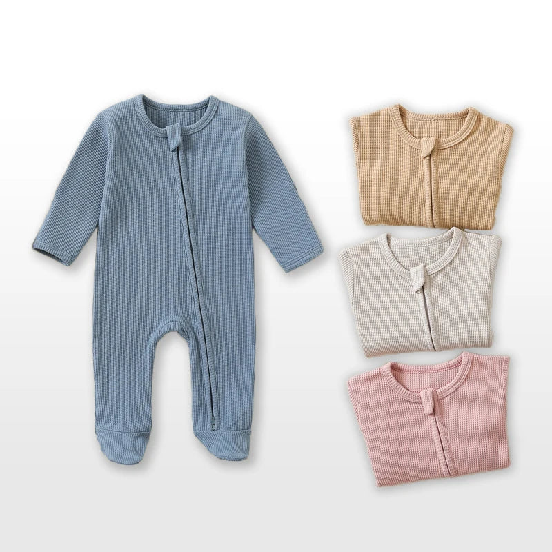 Baby Rompers Waffle - Pajamas - Boys & Girls - Cotton