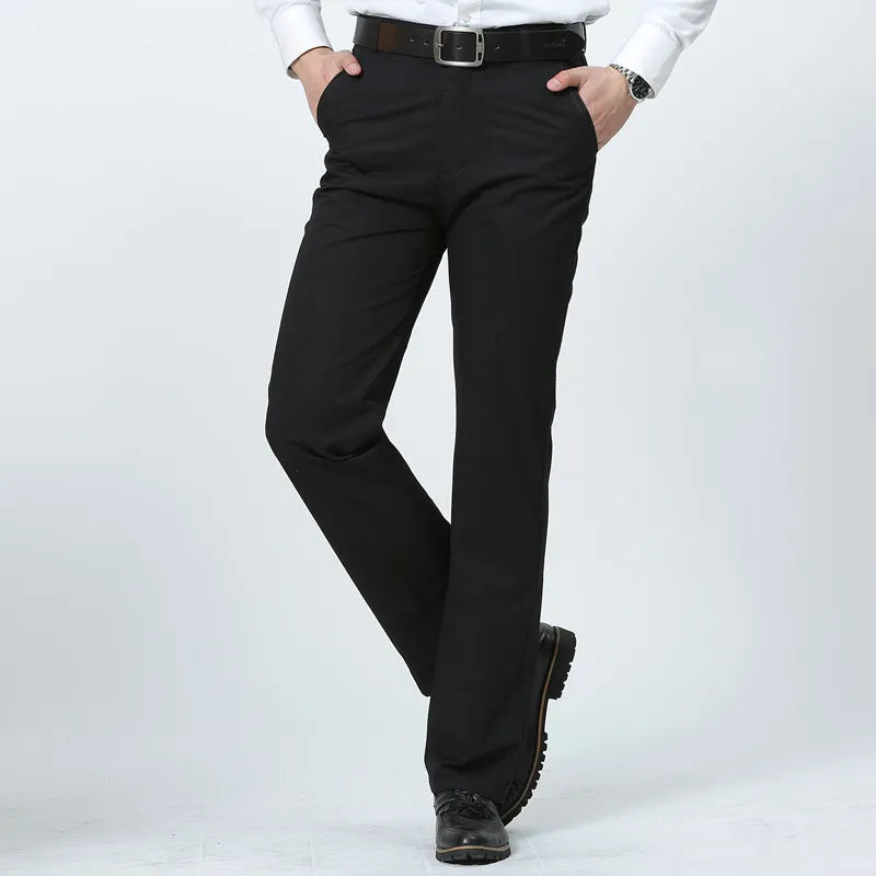 Men's Trousers - Cotton High Waist Straight Men