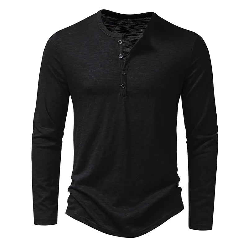 Henley Long sleeve shirt - Cotton