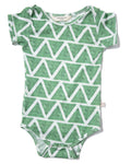 Organic Cotton Onesie - Green Print Pattern